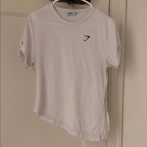 Gymshark White T-Shirt with Logo